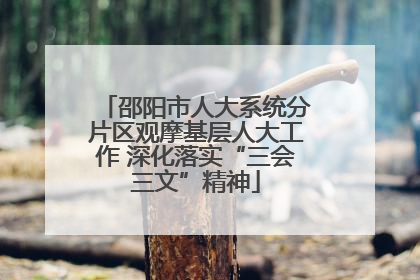 邵阳市人大系统分片区观摩基层人大工作 深化落实“三会三文”精神
